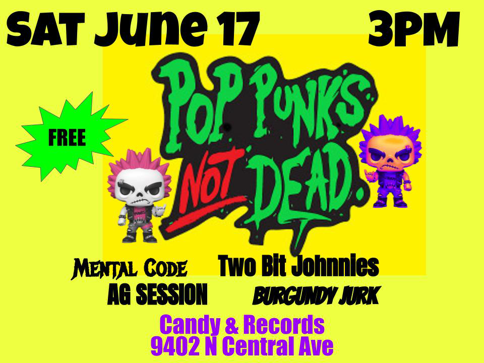 buRgandy juRk past show flyeR: 6-17-23 candy and RecoRds